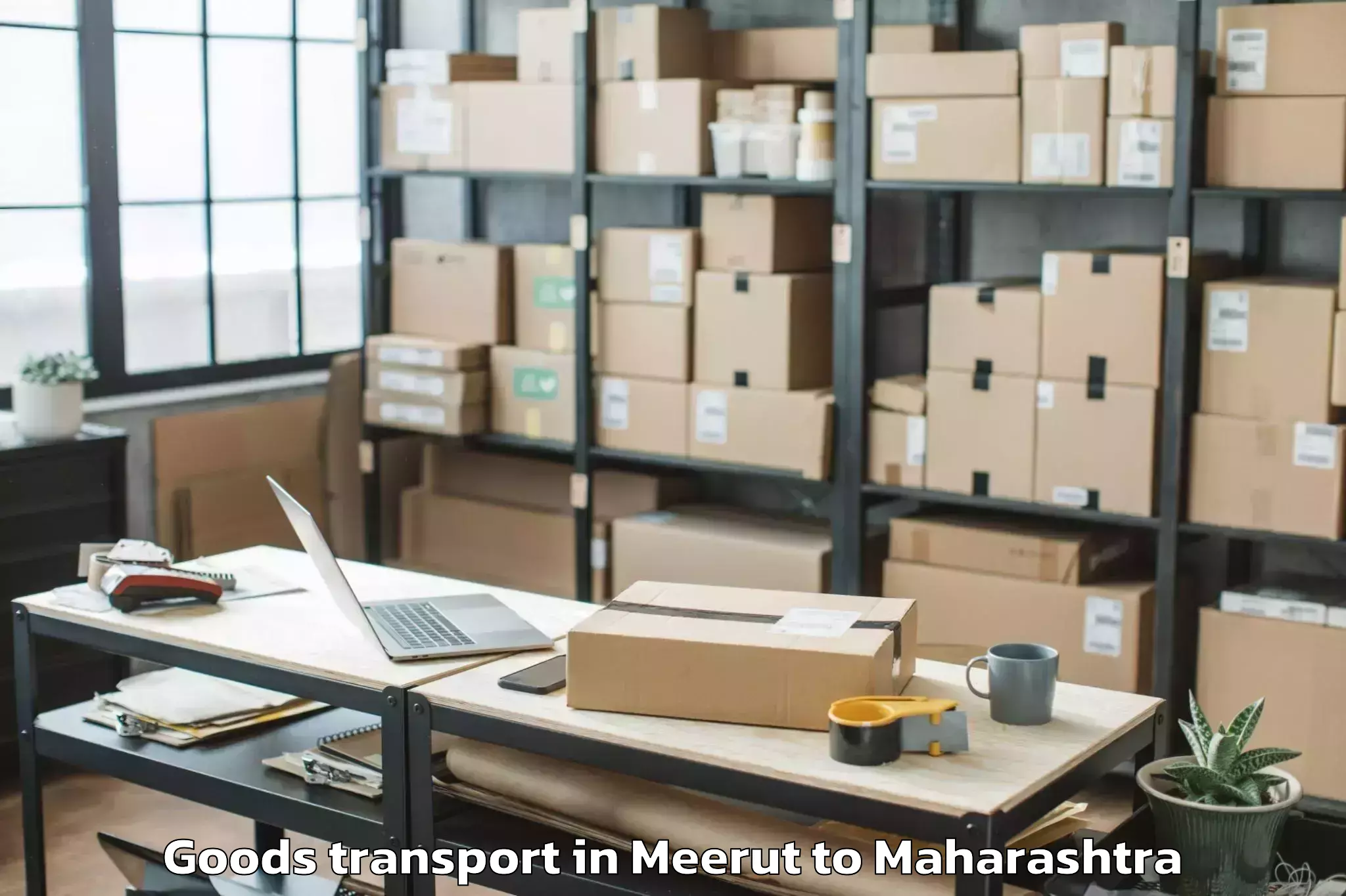 Top Meerut to Sakharkherda Goods Transport Available